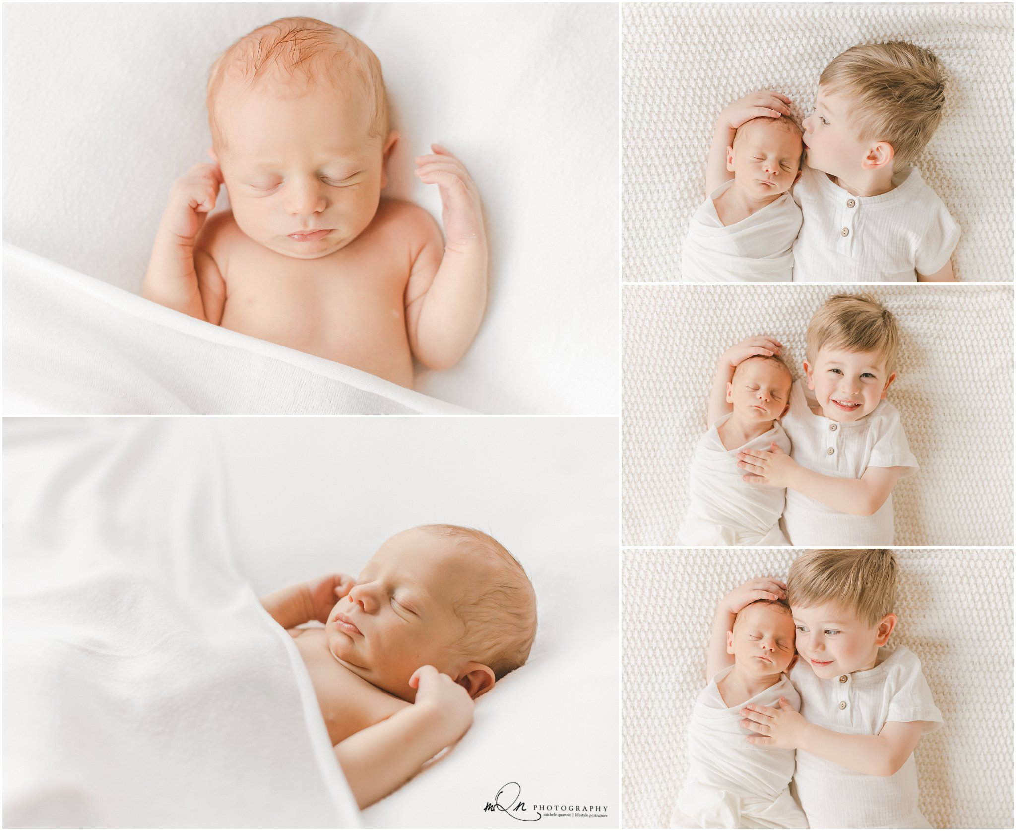 Minneapolis newborn photo session images of baby and brother