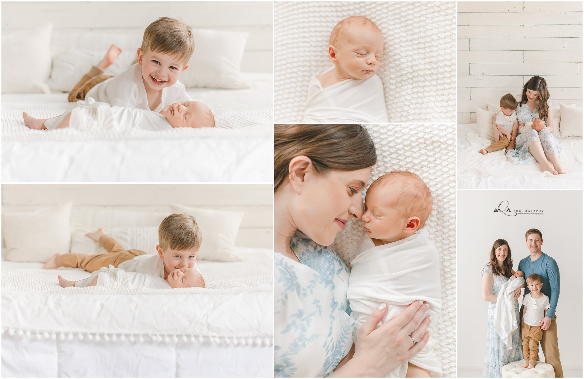 Minneapolis newborn photo session images of baby and family