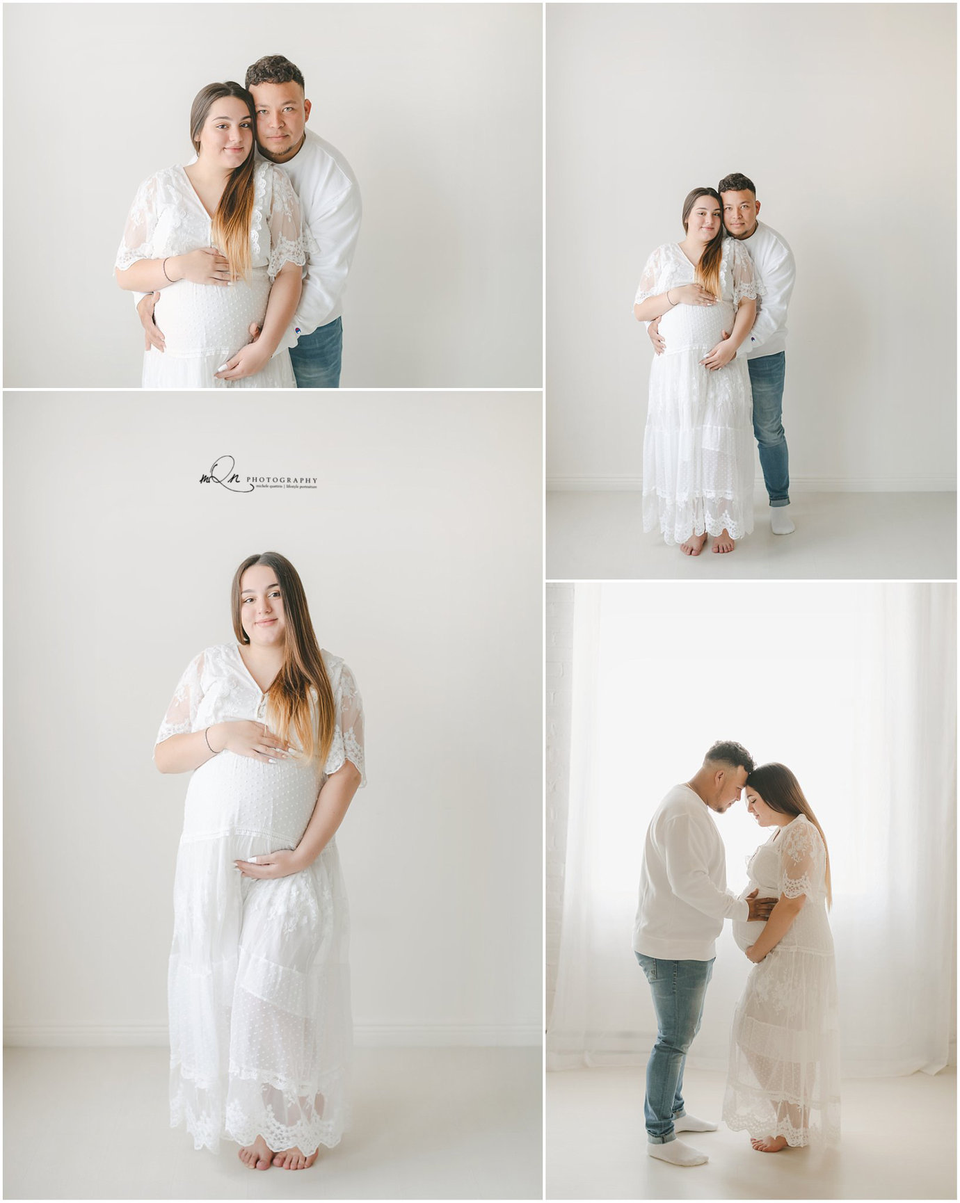 Pregnancy photos in a Minneapolis studio with mom and dad