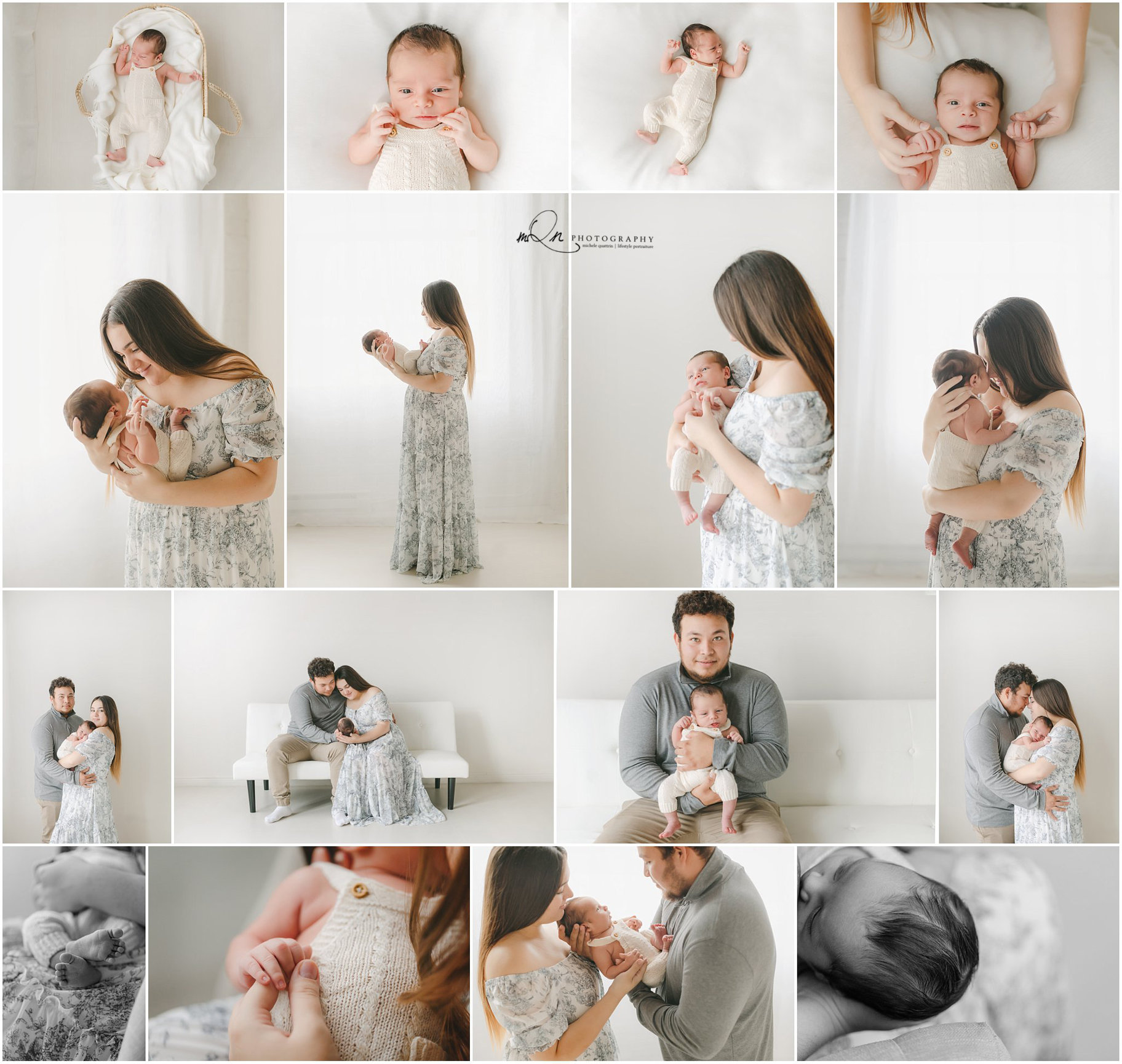 older newborn lifestyle studio photo session