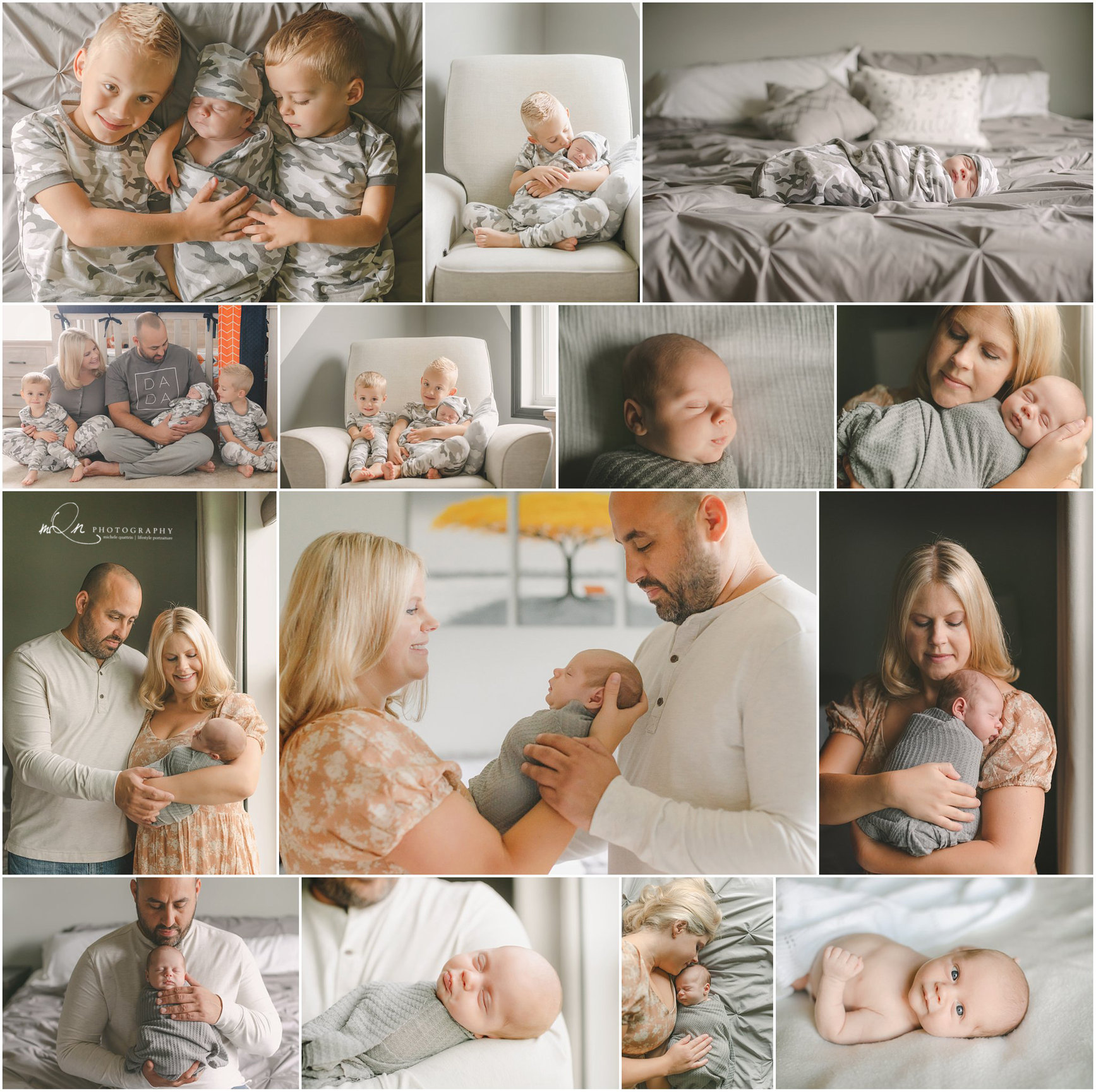 in home newborn photo session showing family in carver, minnesota