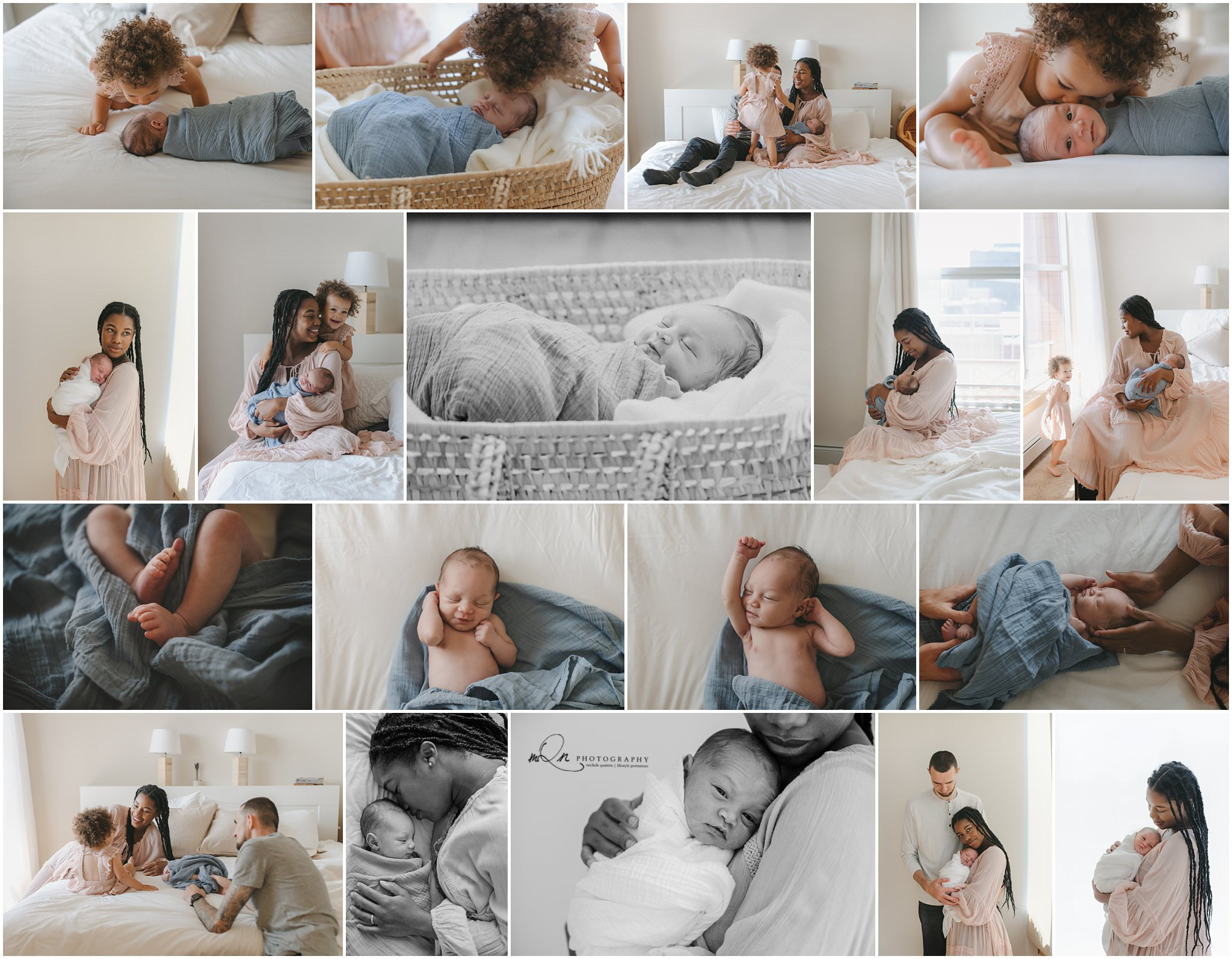 in home newborn session lifestyle in Minneapolis apartment