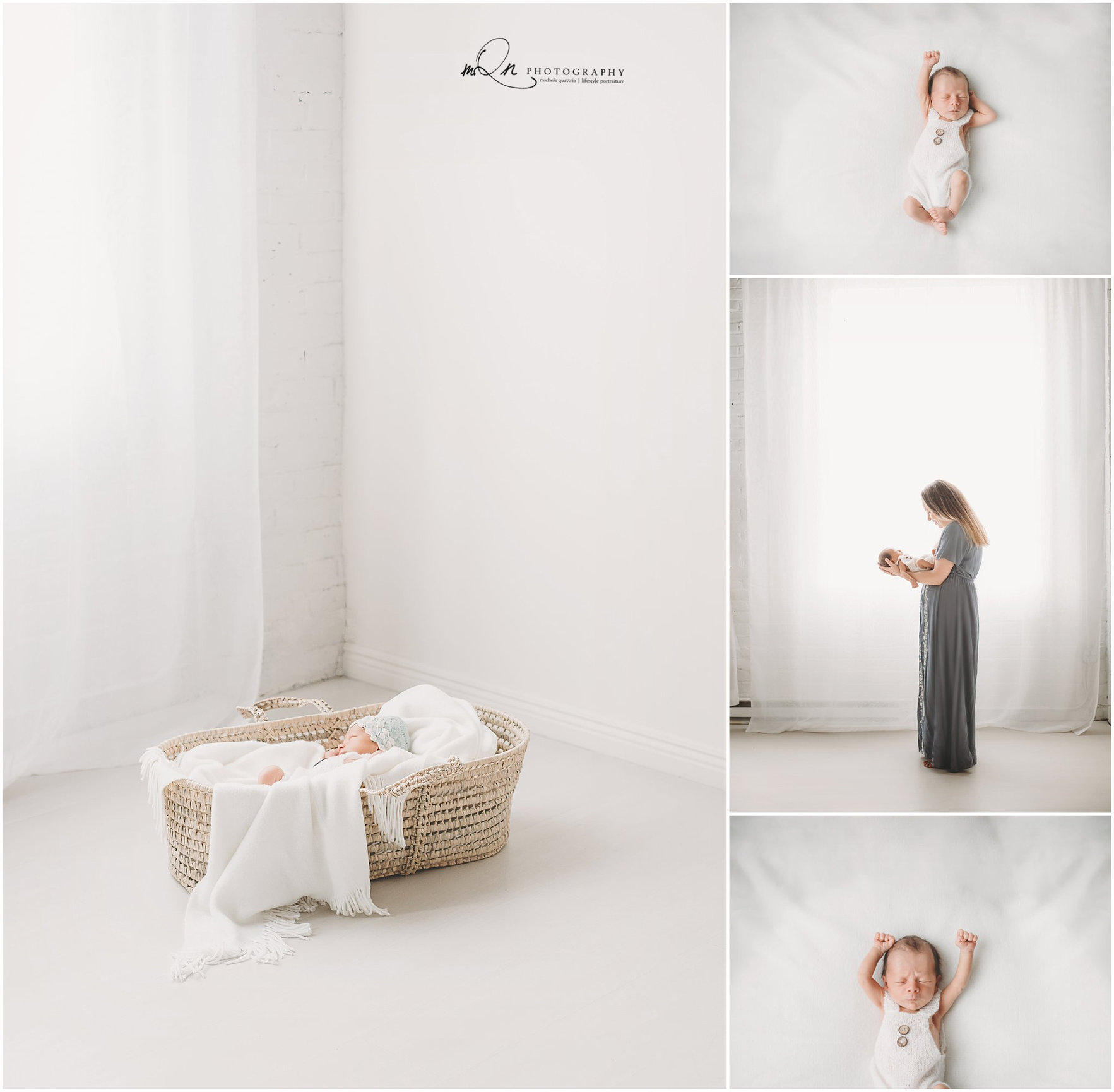 newborn all in white
