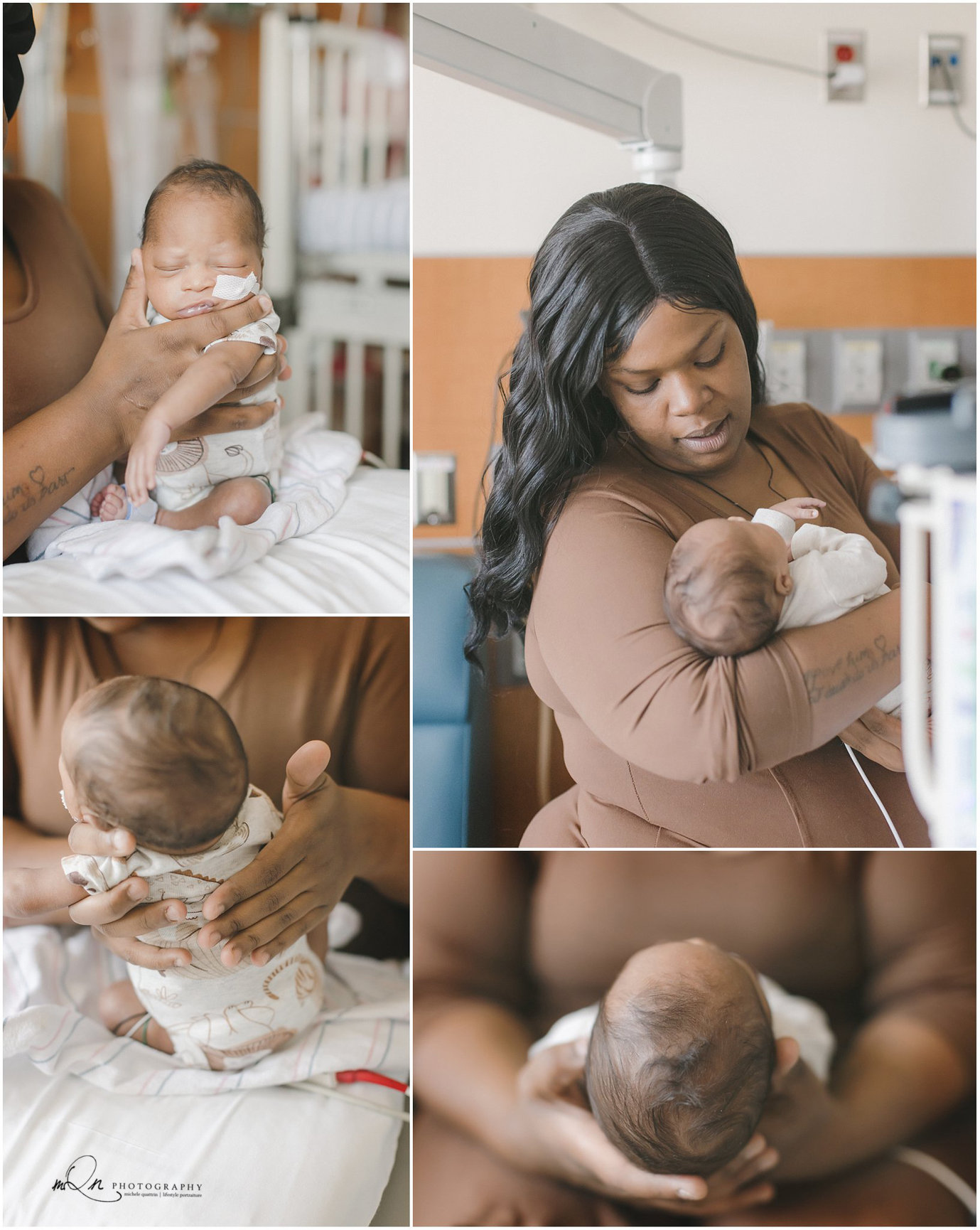 Mom holding her NICU baby