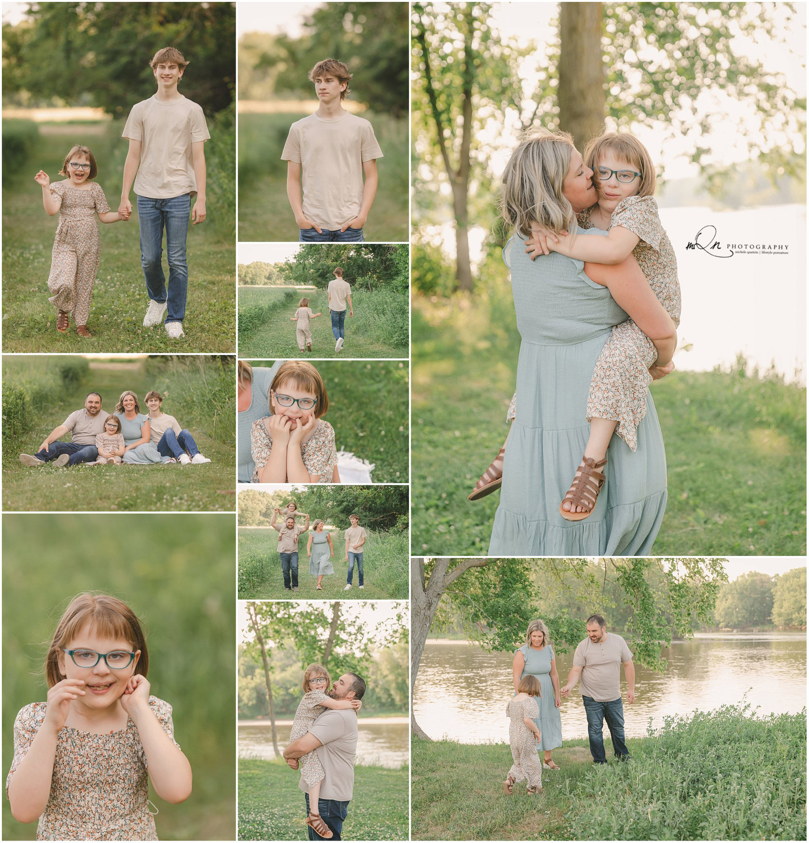 Family photos at a Big Lake Minnesota Park