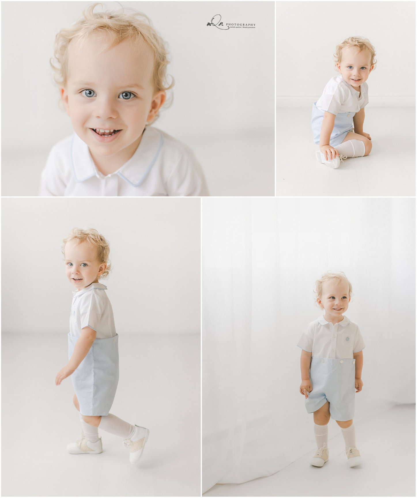 2 year old boy wearing Feltman Brothers Bobby Suit
