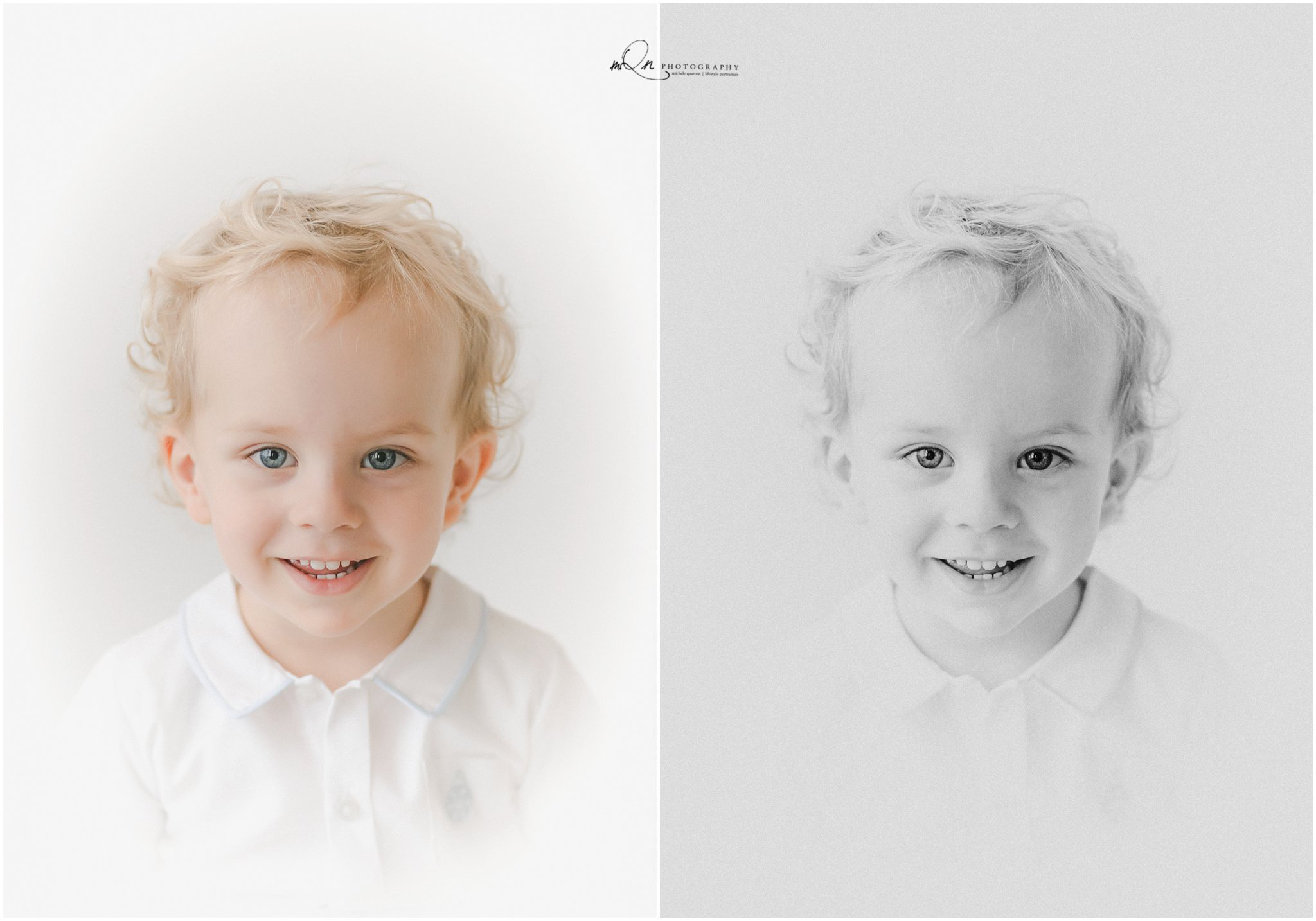 heirloom portraits of 2 year old boy color and black and white