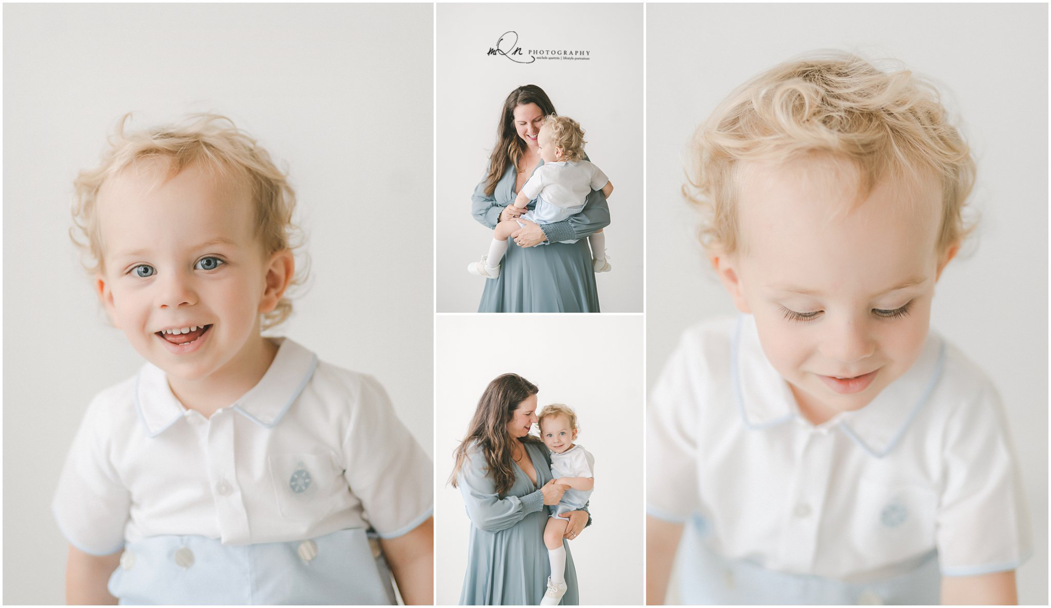 2 year old boy wearing Feltman Brothers Bobby Suit