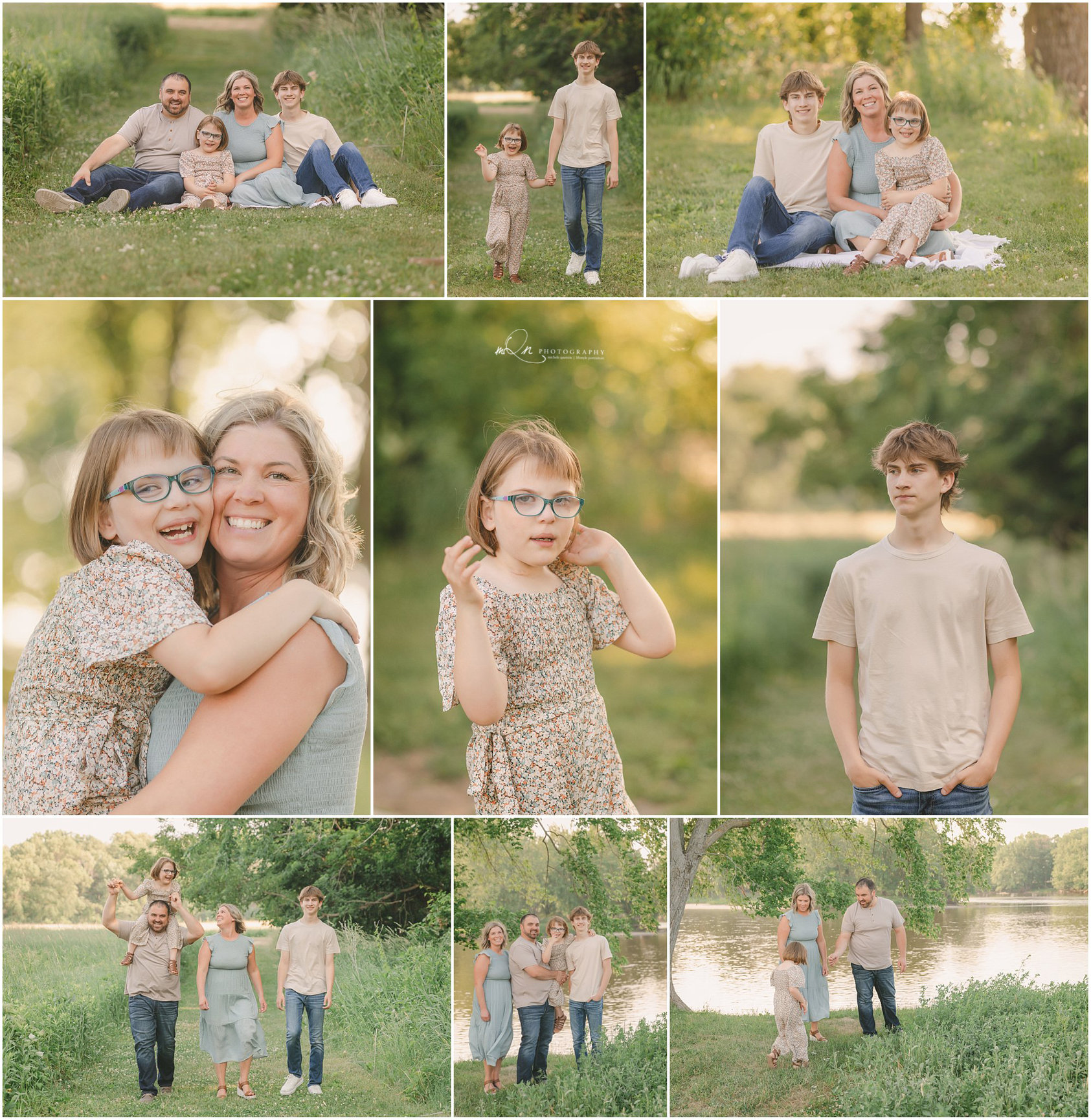 family at a park in Big Lake