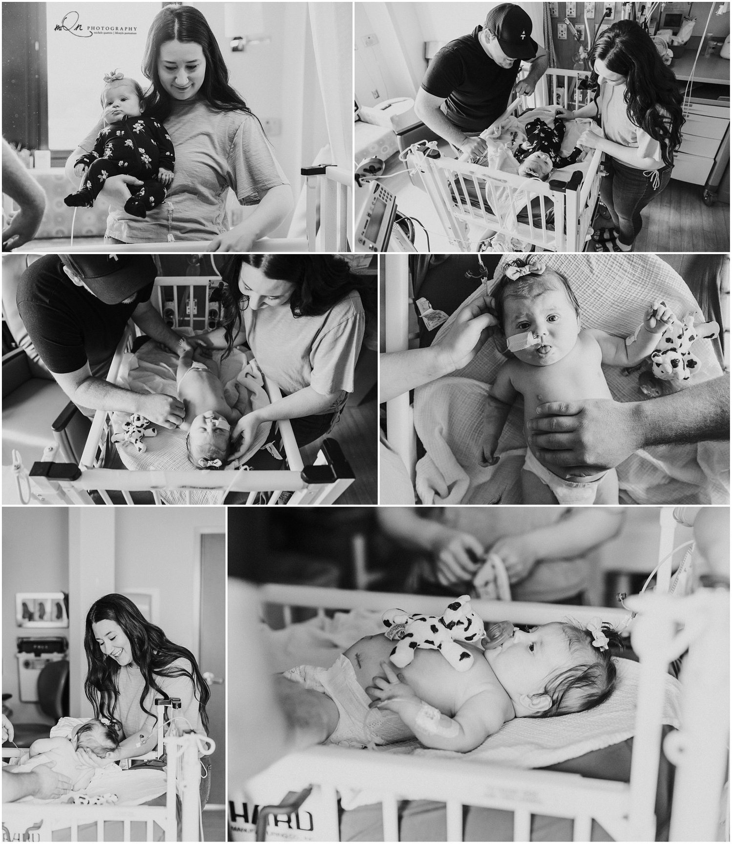 black and white images in the NICU
