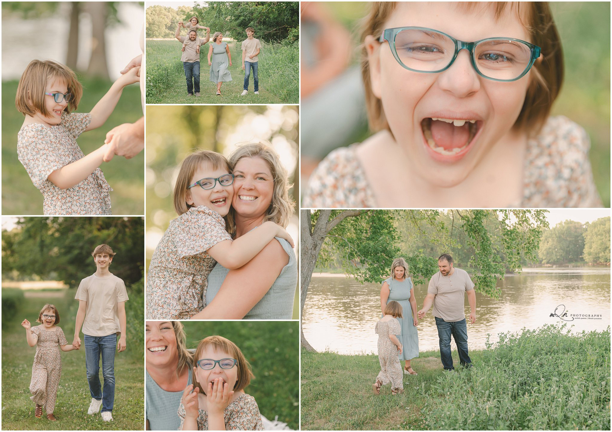 Family photos at a park in Big Lake Minnesota
