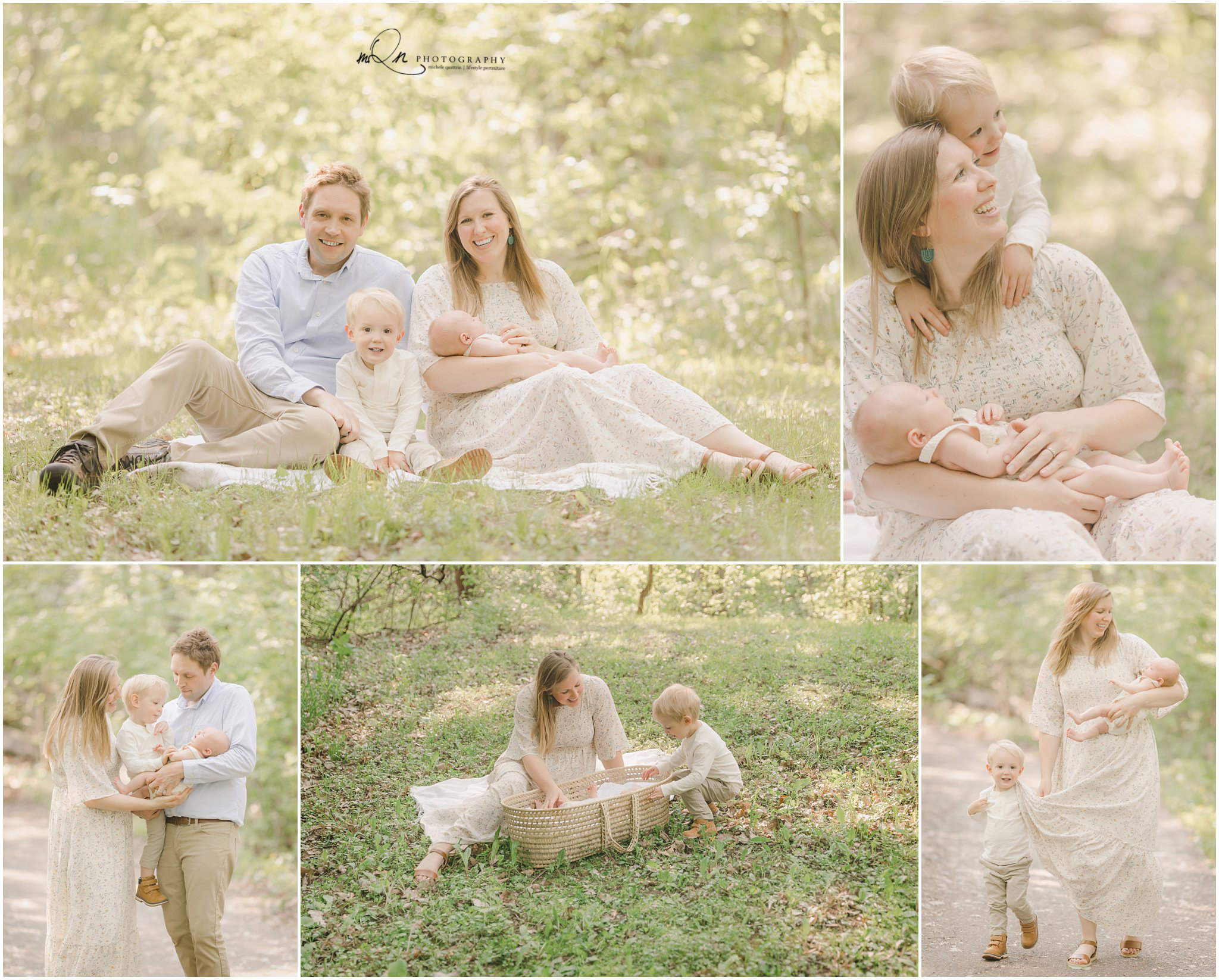 newborn photo session outside
