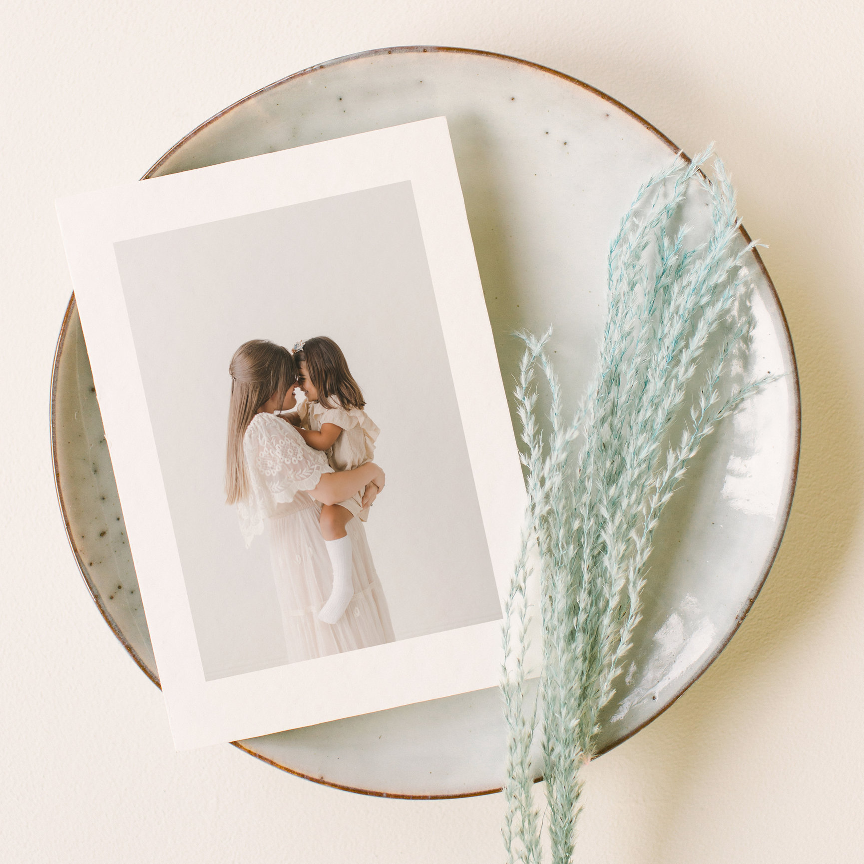 photo print of mom and daughter