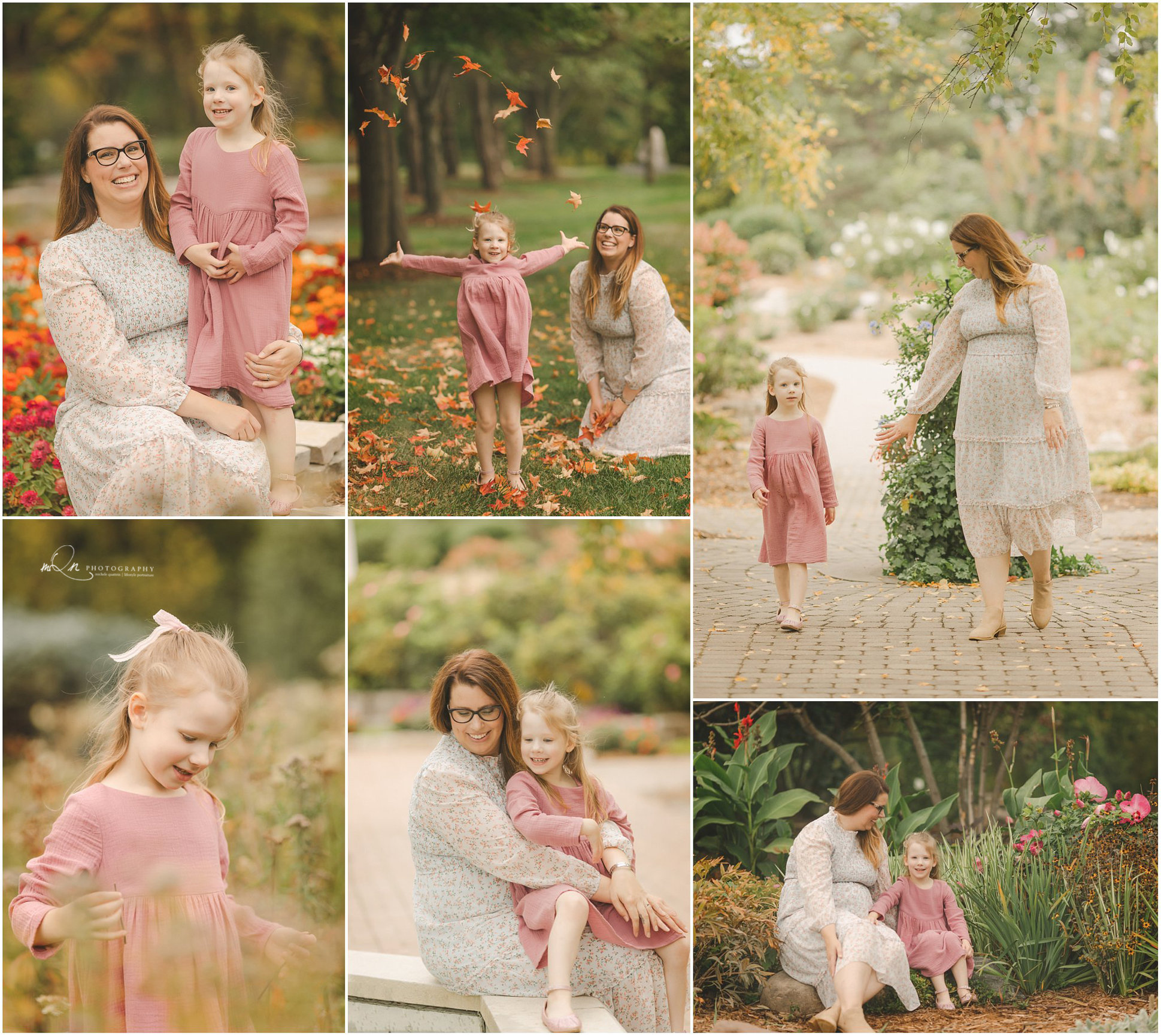 mother and daughter at park