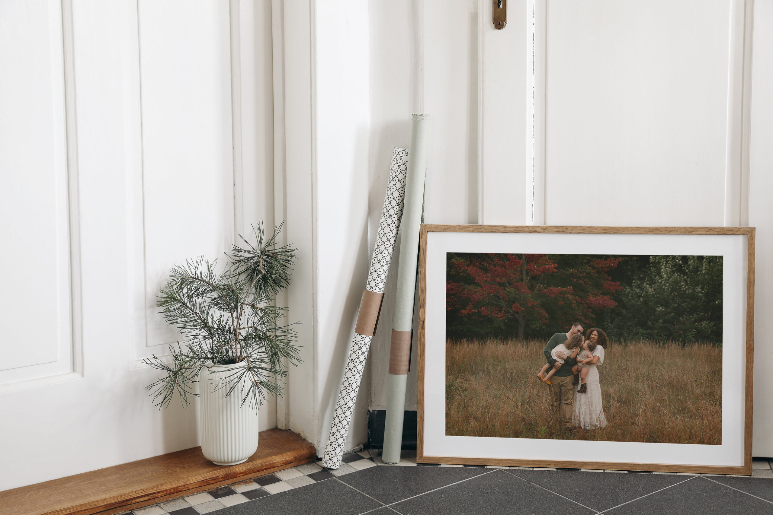 framed family photo