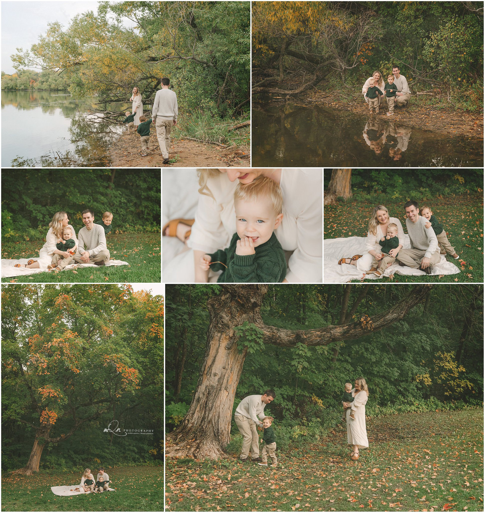 fall photos at lake ann