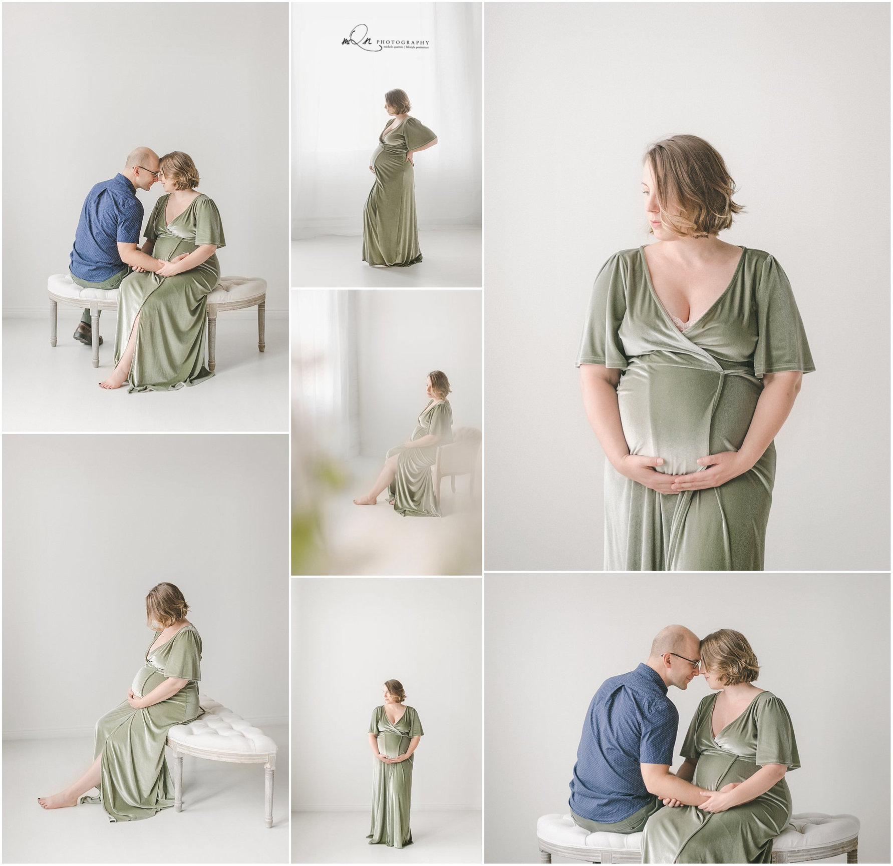 studio maternity photo session