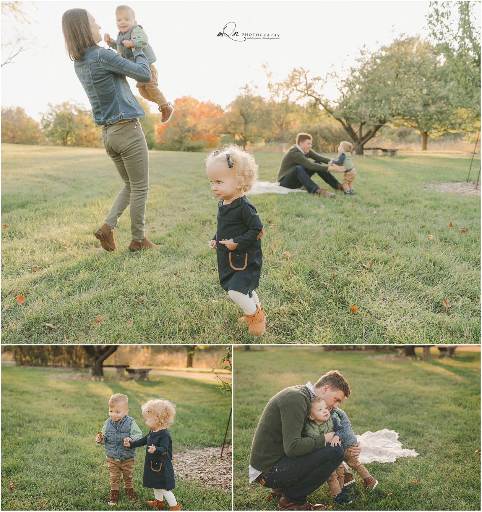 Minneapolis Triplets fall family photos