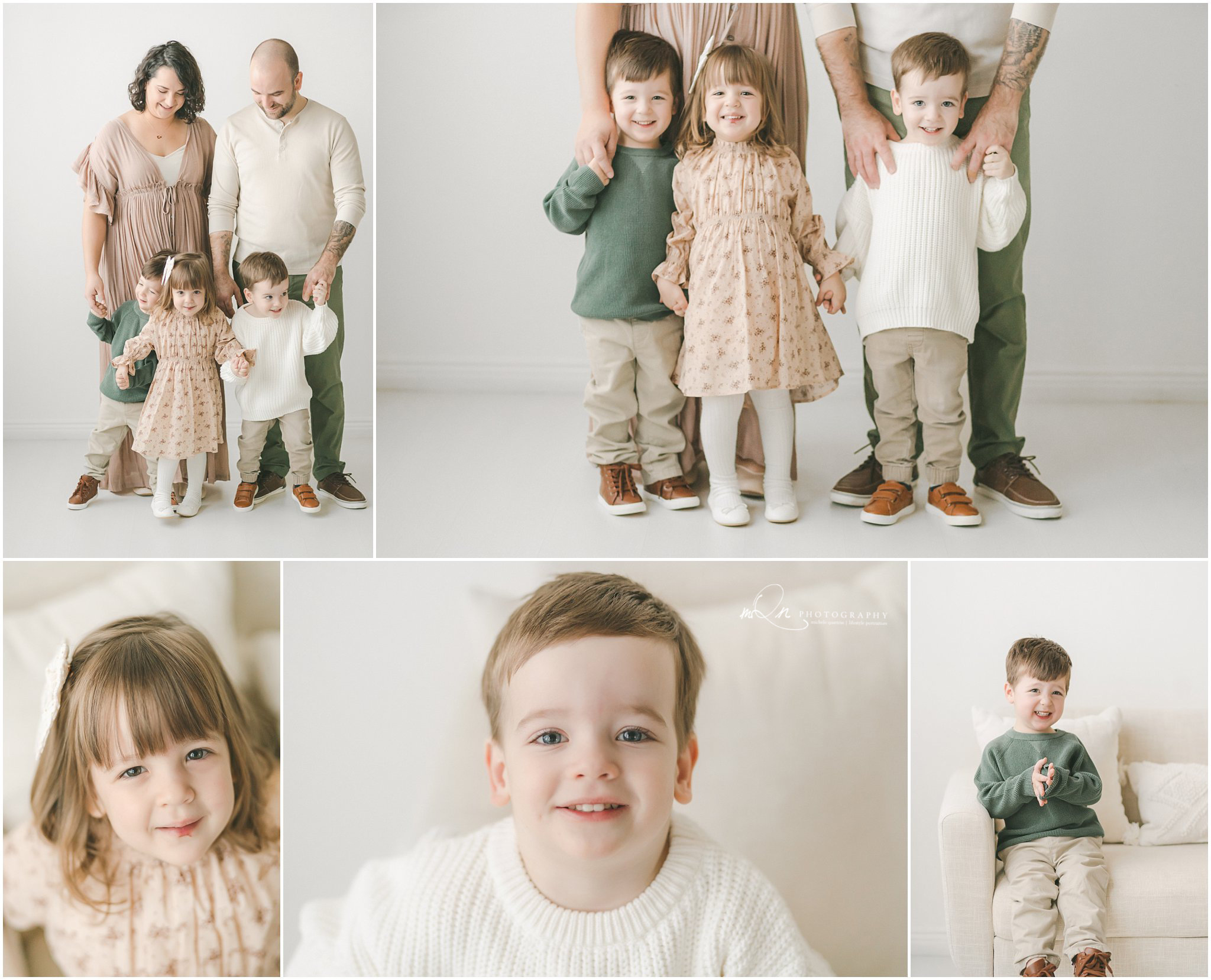 family with triplets