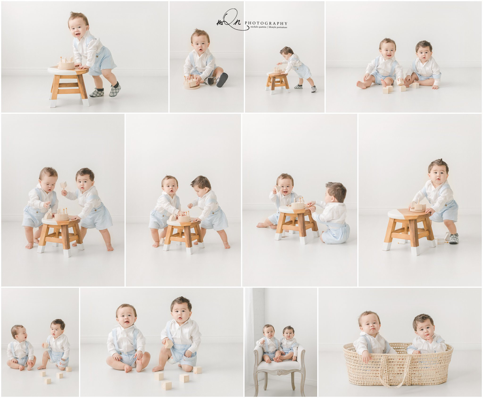 twin boys celebrate 1st birthday photos