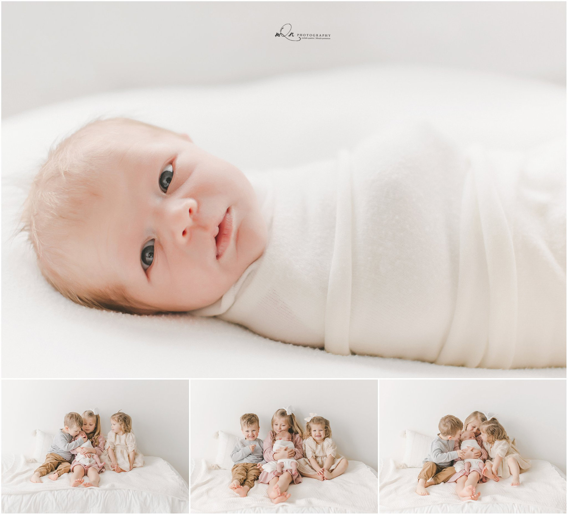 newborn with siblings