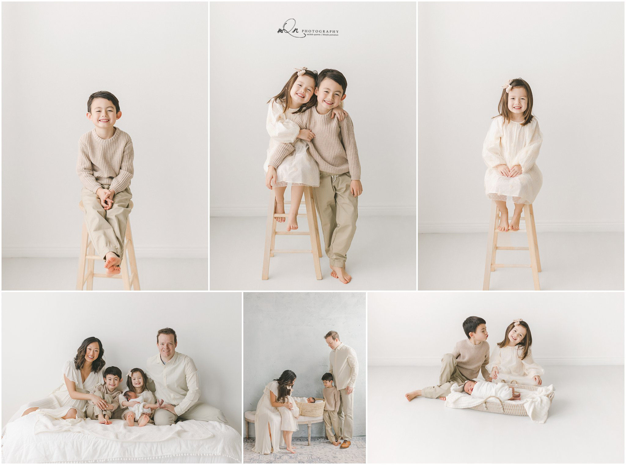 Inside a newborn photo session in Minneapolis baby in white