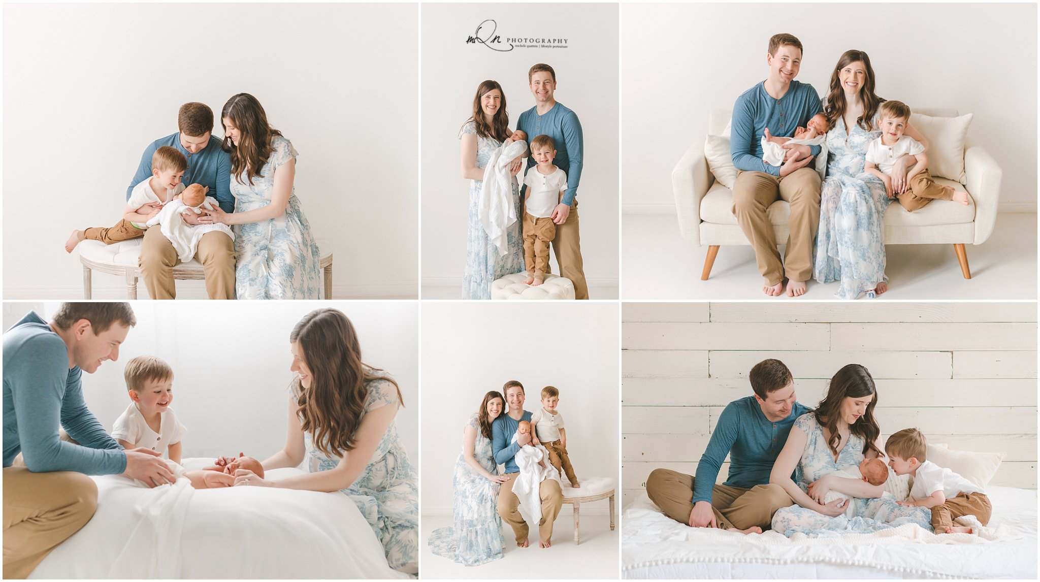 Minneapolis family photos in a studio