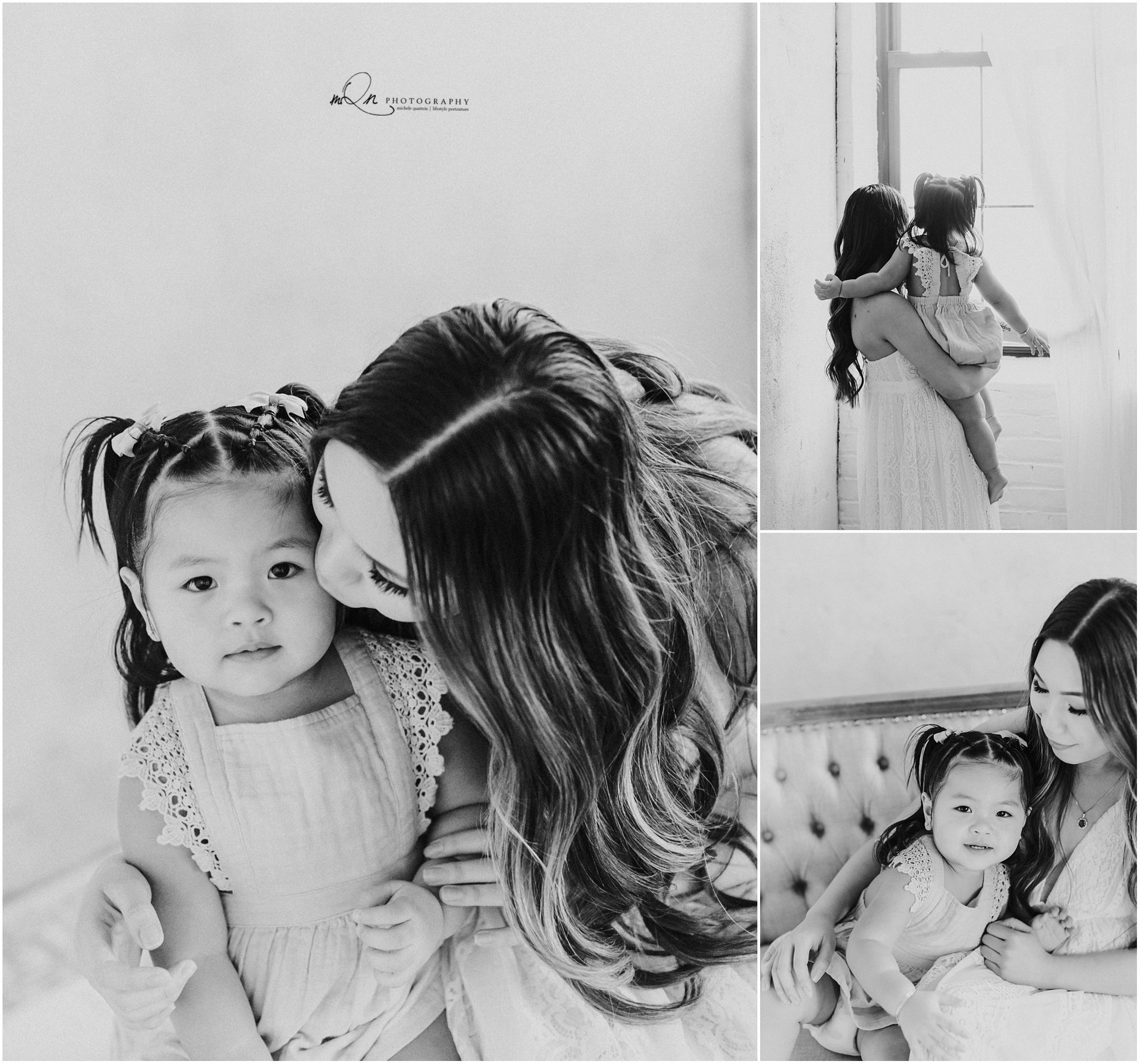 black and white motherhood photos