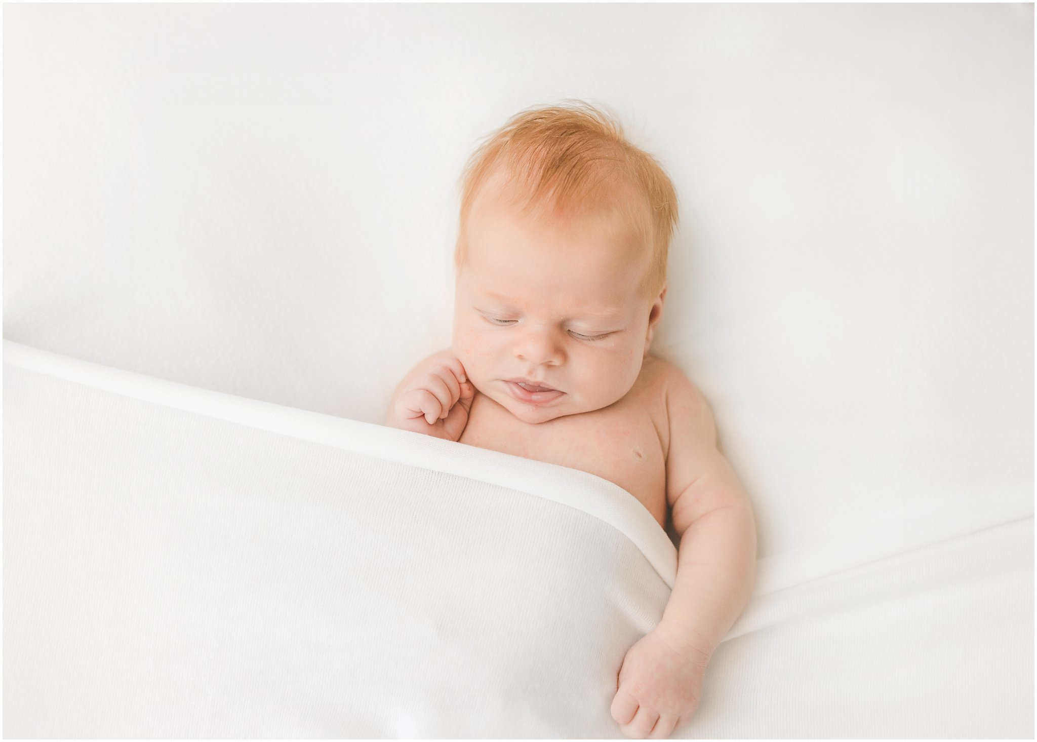 red headed baby studio newborn