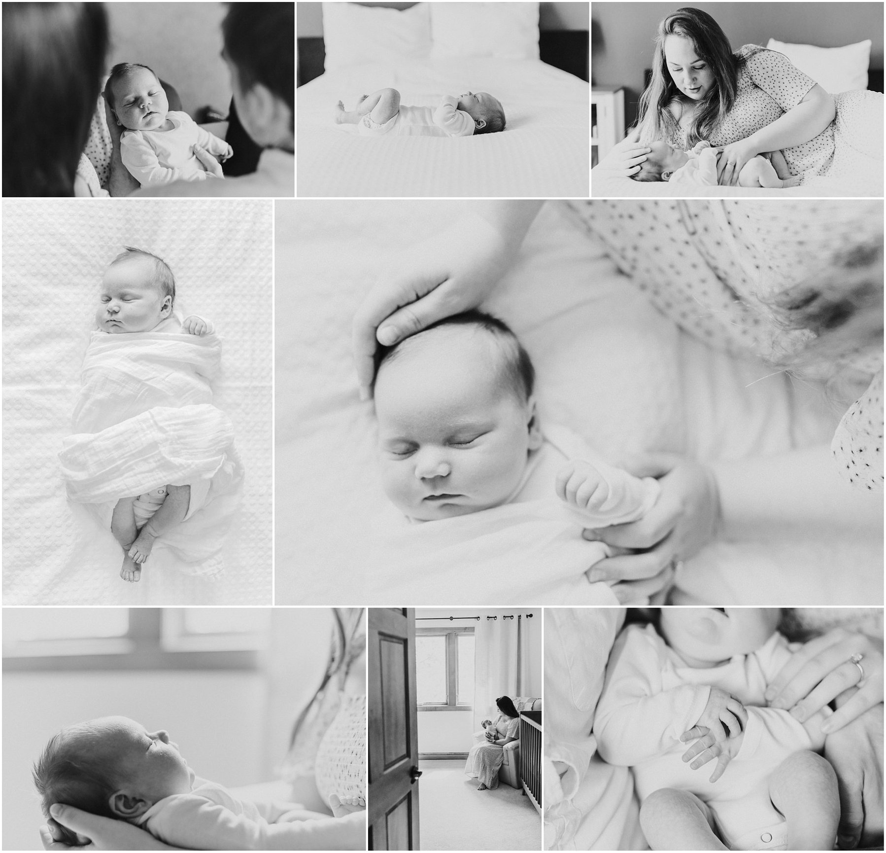 black and white photos in home newborn Minneapolis