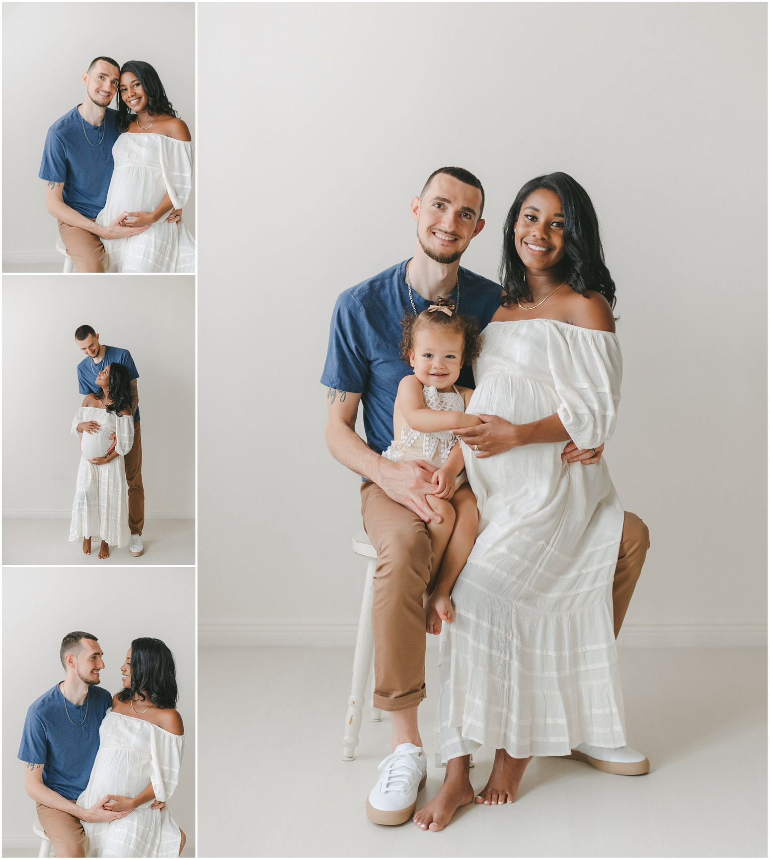 family maternity images in a Minneapolis studio