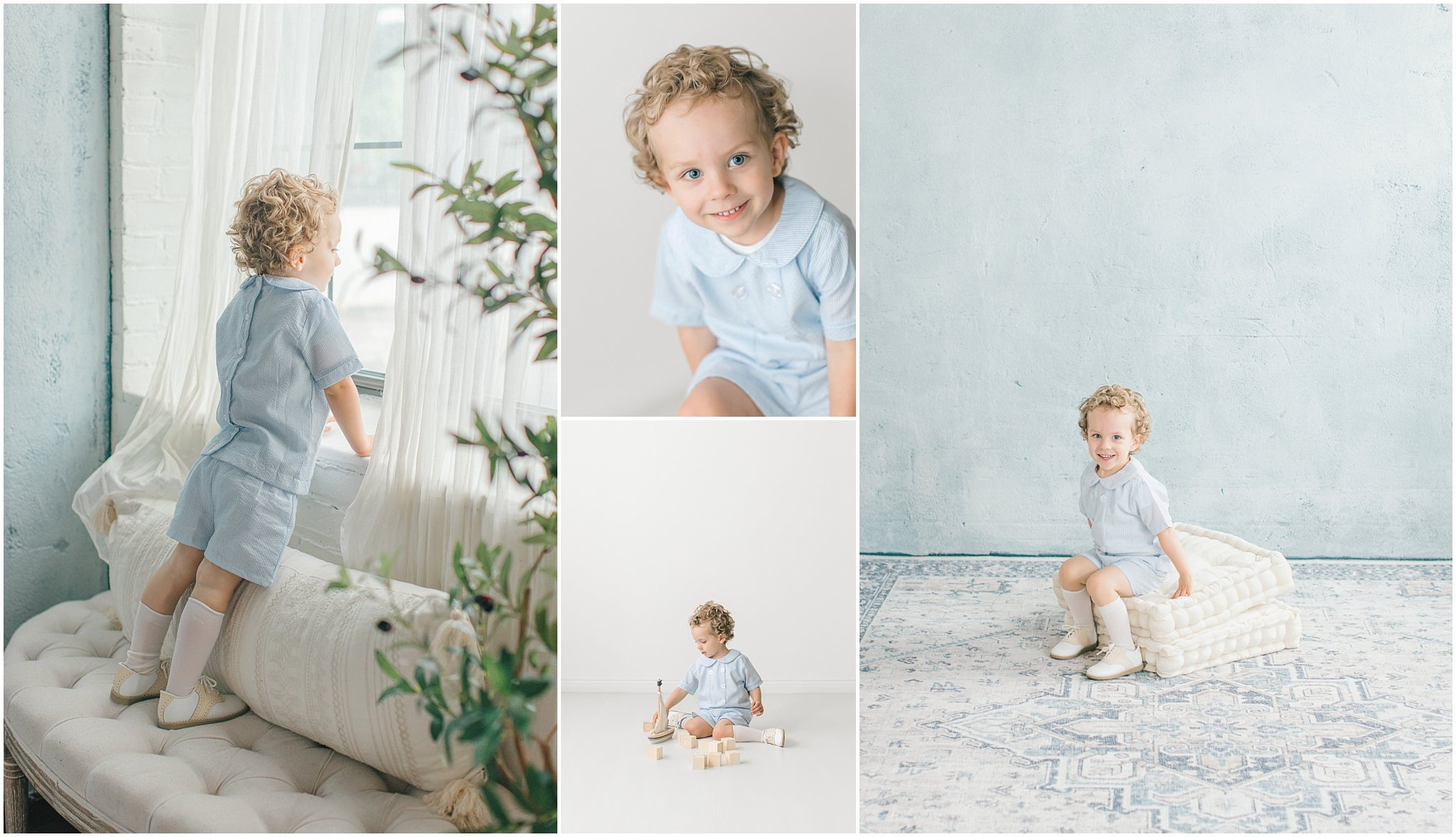 Class boy milestone photos in Minneapolis studio