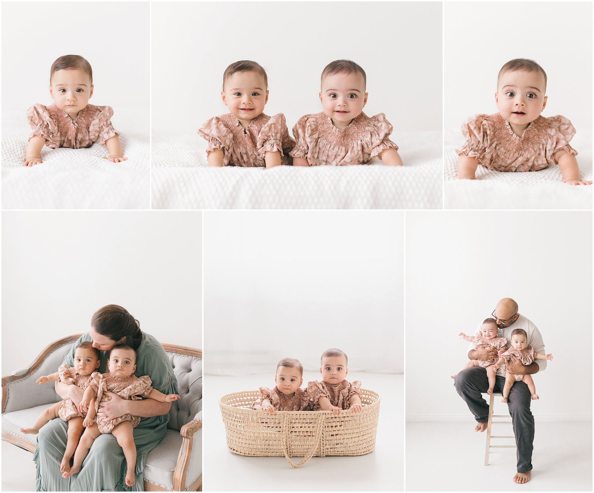 twin photos in a NE Minneapolis photography studio