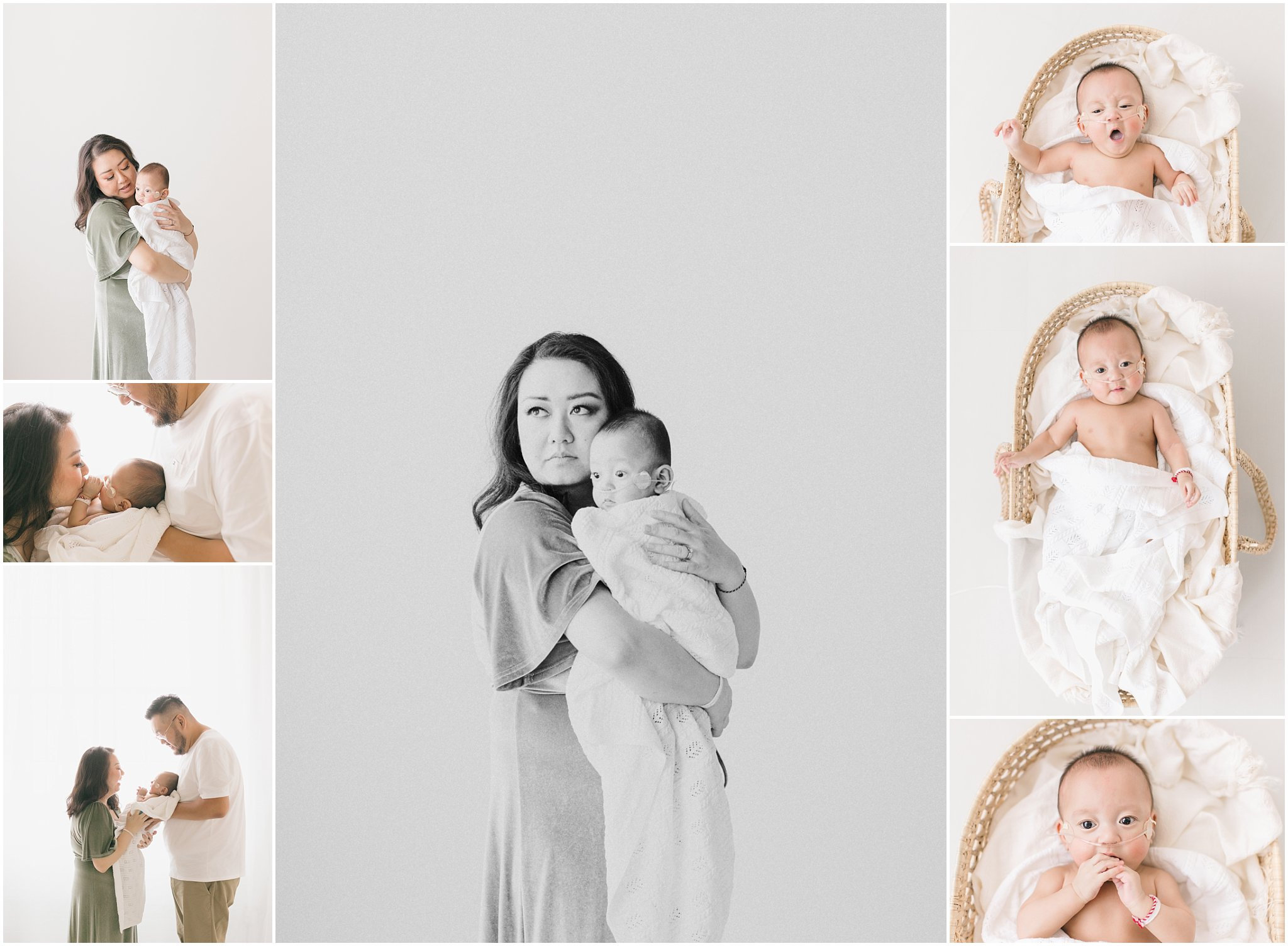Relaxed Studio Newborn Photos for Minneapolis NICU Family