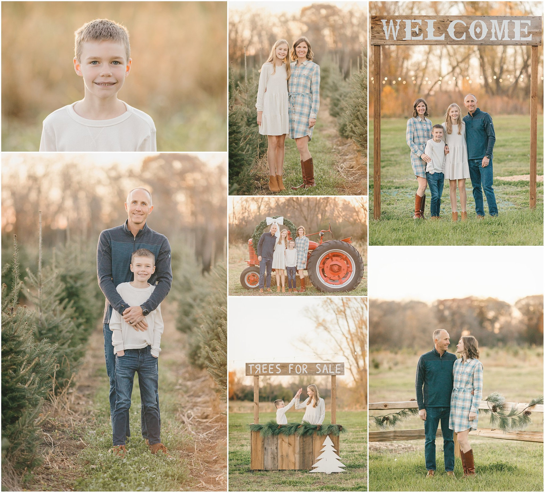 Planning your family holiday card? Get ideas for outfits, timing, and what to expect from a Christmas tree farm photo session in Minnesota.