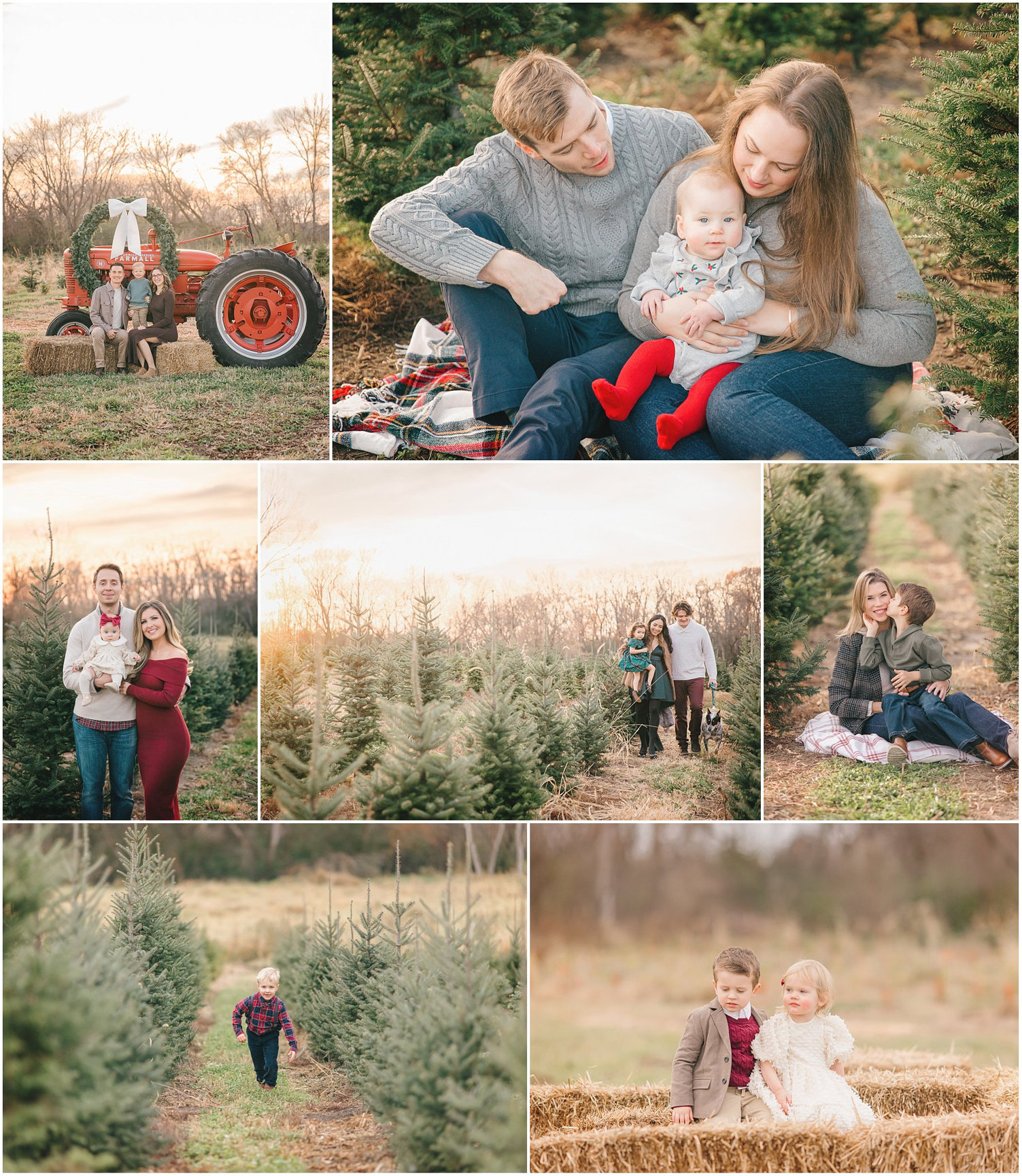Need Christmas card photo ideas? These outdoor mini sessions in Lino Lakes at Kavan Family Christmas Tree Farm are simple, beautiful, and stress-free.