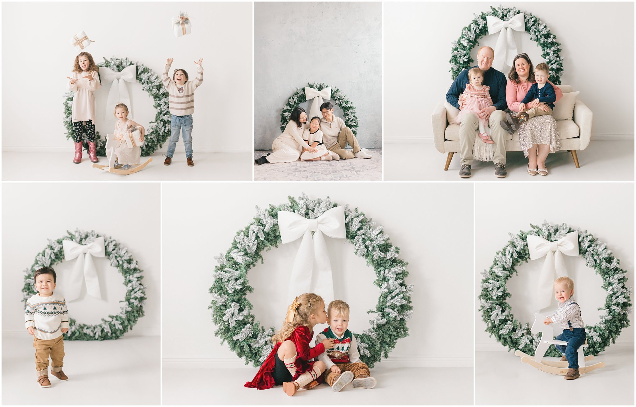 Wondering what a 10-minute holiday photoshoot looks like? See the magic from our studio holiday mini sessions.