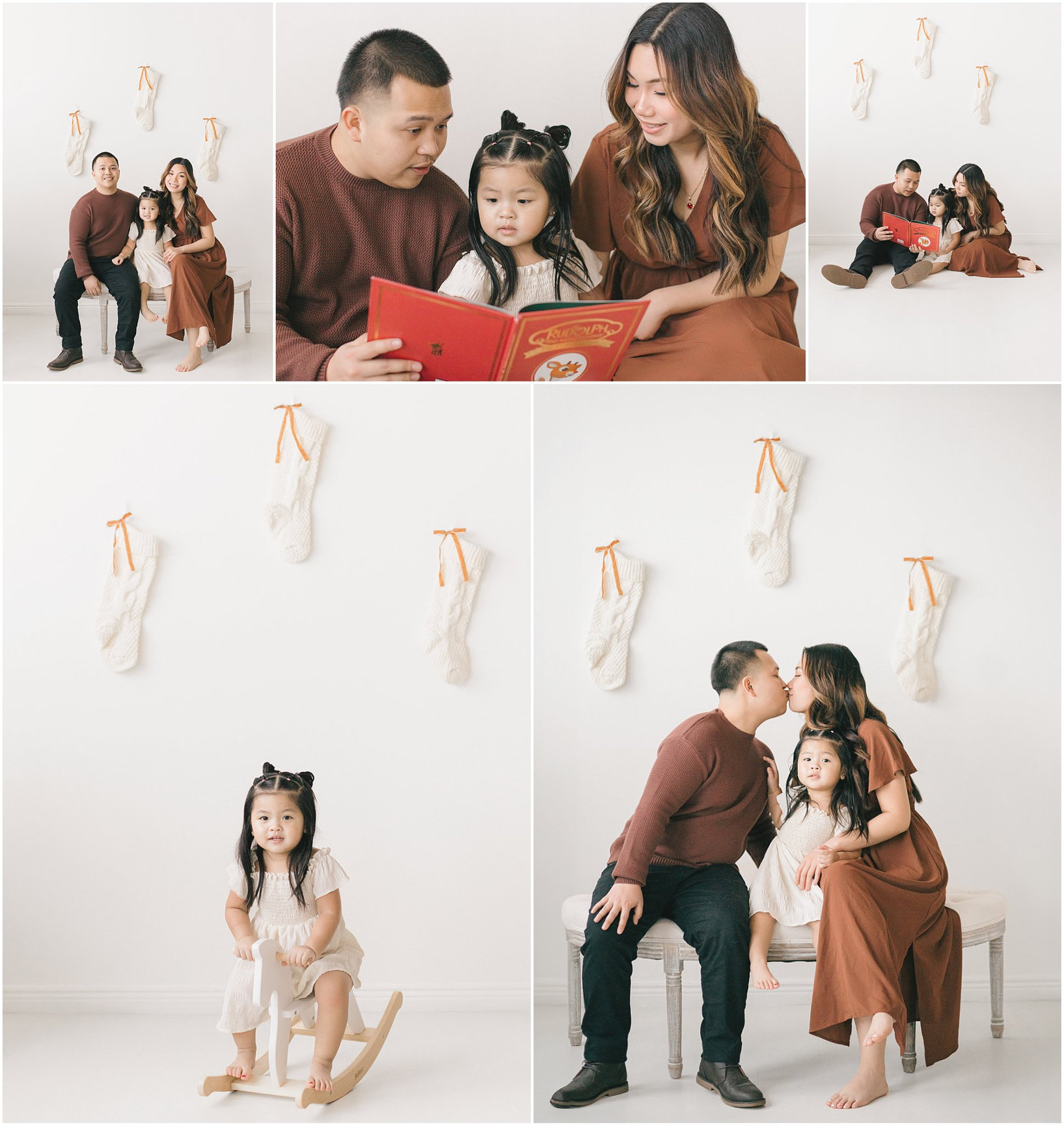 From classic to playful — see the holiday sets from our studio holiday mini sessions in Northeast Minneapolis.