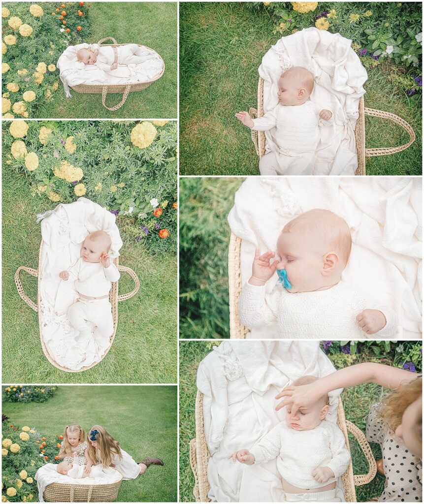 Baby portrait from a baby’s first year photography session.