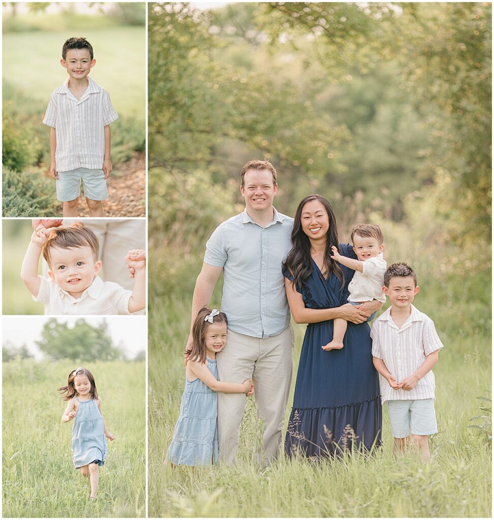 Family Photos in Greenfield featuring a baby girl and sweet parent moments at Pixel Dust Acres